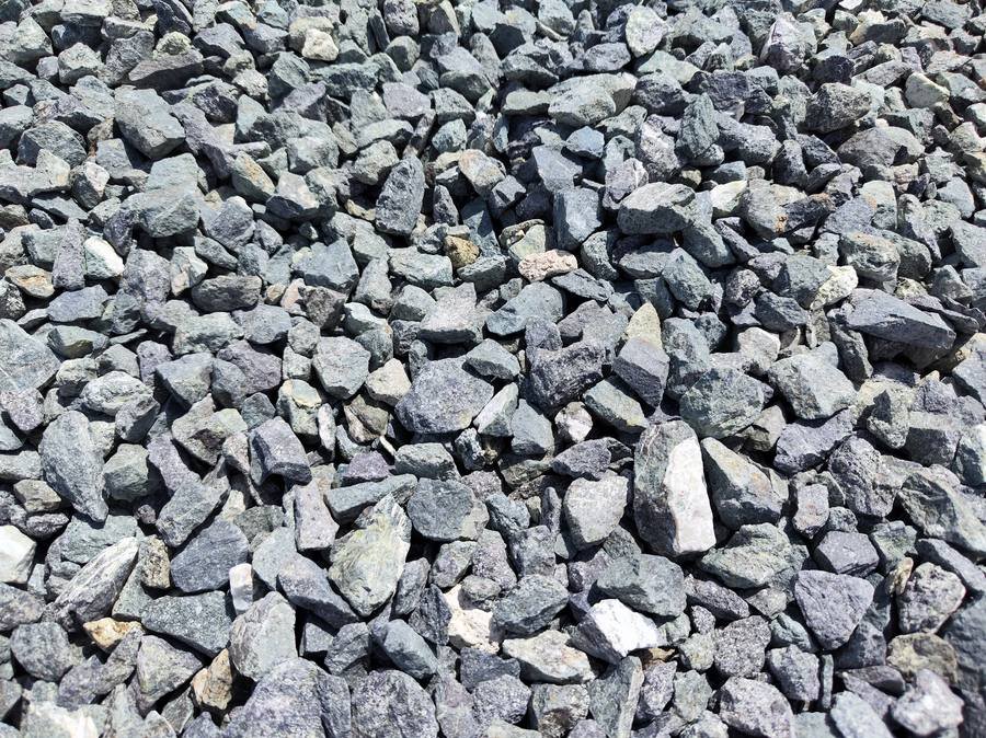 Split stone aggregate close-up